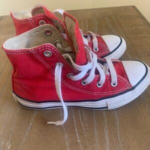 Kids red converse sneakers